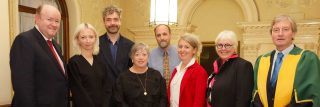 L-to-R: President of the RIA, Professor Pat Guiry; Ambassador of France to Ireland, HE Céline Place; winner of the 2024 Michel Déon Prize, Vona Groarke; and Ruaidhri Dowling from the Department of Foreign Affairs.