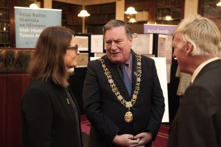 Cllr Dan Boyle, Lord Mayor of Cork City with Howard Clarke and Sarah Gearty chatting